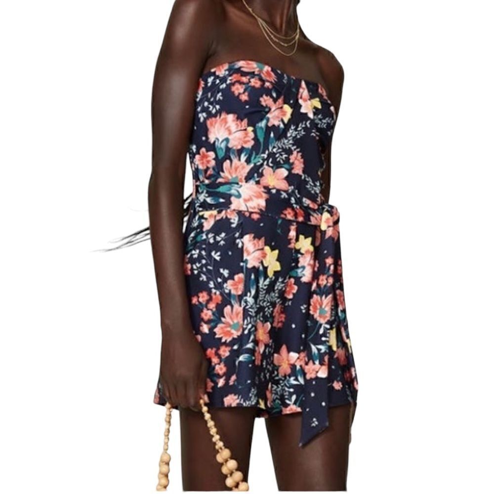 Great Jones Strapless Floral Romper Size Medium